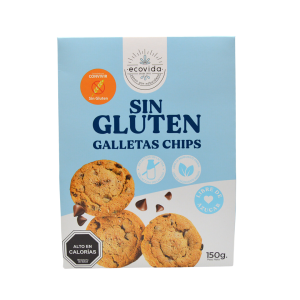 GALLETAS CHIPS SIN GLUTEN SIN LACTOSA ECOVIDA 150 G