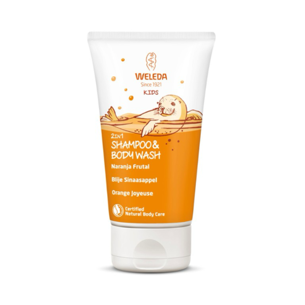 CHAMPÚ Y GEL DE DUCHA FRUTAL 2 EN 1 BEBÉS, WELEDA - 50 ml