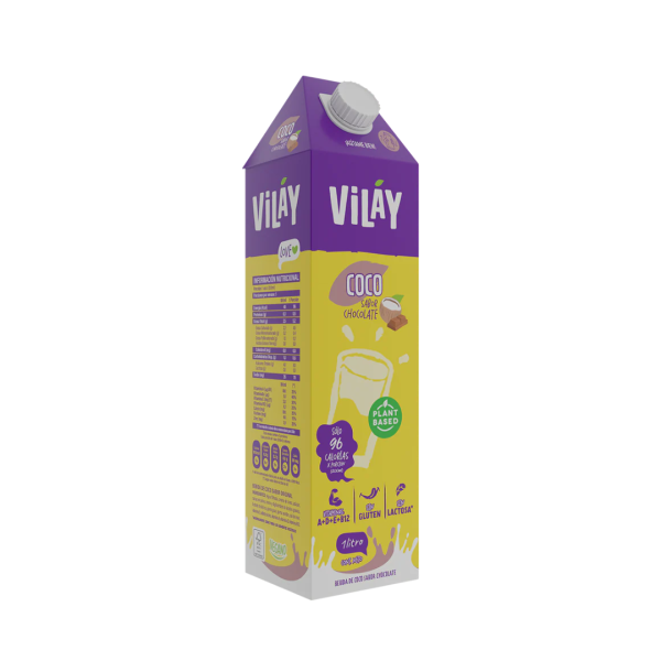 BEBIDA VEGETAL COCO CHOCOLATE, VILAY 1 Lt