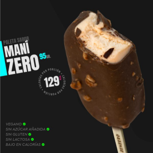 HELADO PALETA VEGANO – SIN GLUTEN MANI, ZENZERO