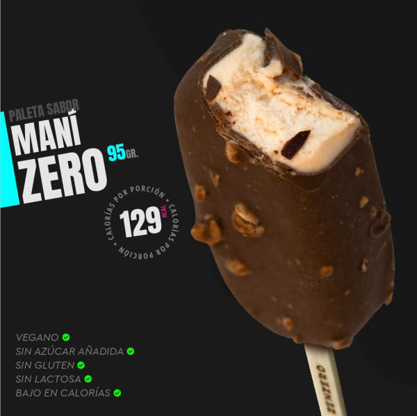 HELADO PALETA VEGANO - SIN GLUTEN MANI, ZENZERO