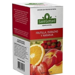 INFUSIÓN FRUTILLA DURAZNO NARANJA, SAINT GOTTARD 20 BOLSITAS