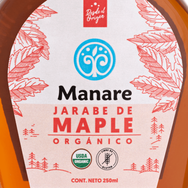 JARABE ORGÁNICO DE MAPLES, MANARE - 250 ml