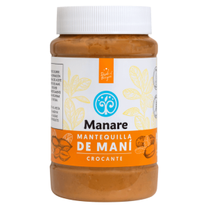 MANTEQUILLA DE MANÍ CROCANTE, MANARE 500 g