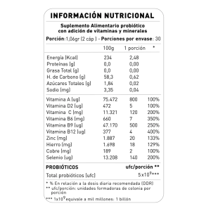 PROBIÓTICOS DEFENSE NUP! 30 CÁPSULAS