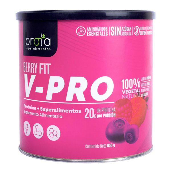 PROTEÍNA V-PRO BERRY, BROTA FIT 650 G