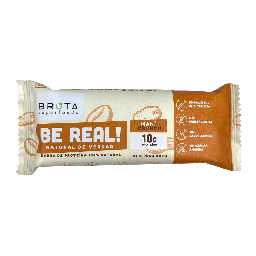 BARRA DE PROTEINA VEGANA - MANÍ, BROTA 45 G