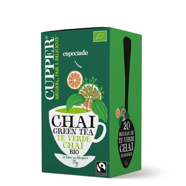 TÉ VERDE CHAI, CLIPPER 20 BOLSAS