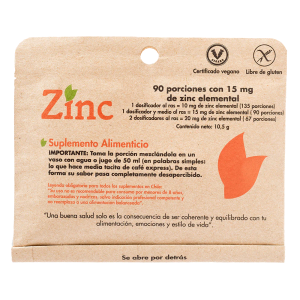 ZINC, DULZURA NATURAL 90 PORCIONES