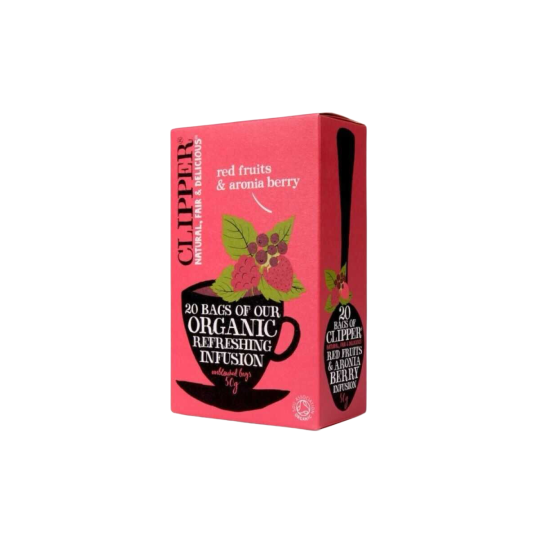 INFUSIÓN RED FRUITS Y ARONIA BERRY CLIPPER 20 BOLSAS