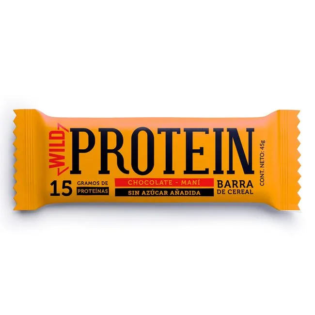 BARRA PROTEIN CHOCOLATE MANÍ, WILD PROTEIN 45 g