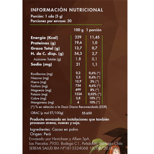 CACAO EN POLVO ORGÁNICO, BROTA – 150 ml