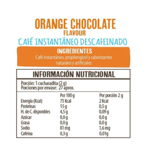 CAFE DESCAFEINADO CHOCOLATE ORANGE  SIN GLUTEN BEANIES 50 G