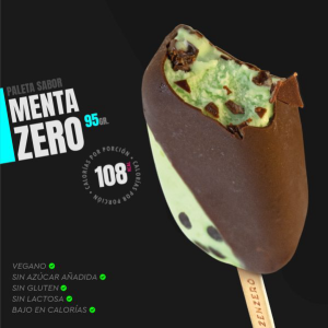 HELADO PALETA VEGANO SIN GLUTEN MENTA, ZENZERO