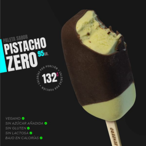 HELADO PALETA VEGANO SIN GLUTEN PISTACHO, ZENZERO