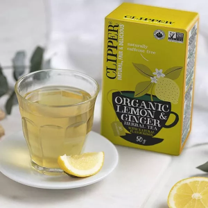 INFUSIÓN ORGANIC LEMON GINGER ,CLIPPER 20 BOLSAS