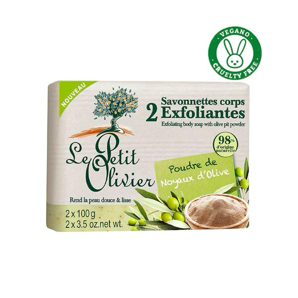 JABÓN EXFOLIANTE CUESCO DE OLIVA 2 X, LE PETIT 100 g