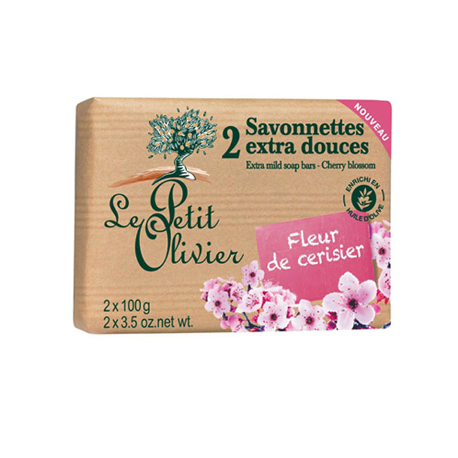 JABÓN EXTRA SUAVE FLOR DE CEREZO, LE PETIT 2 X 100 g