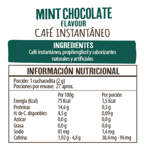 CAFÉ CHOCOLATE MENTA SIN GLUTEN BEANIES – 50 g