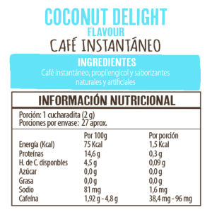 CAFÉ COCONUT DELIGTH – SIN GLUTEN, BEANIES 50 g