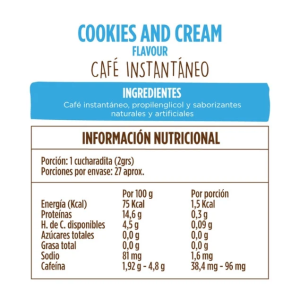 CAFE COOKIES CREAM SIN GLUTEN BEANIES 55 G