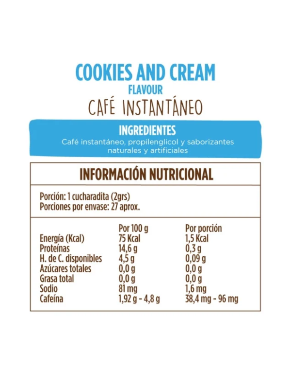 CAFÉ COOKIES CREAM - SIN GLUTEN, BEANIES 55 G