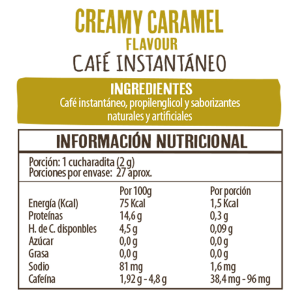 CAFE CREAMY CARAMELO SIN GLUTEN BEANIES 55 G