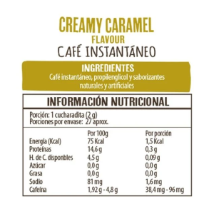 CAFE DESCAFEINADO CREAMY CARAMELO SIN GLUTEN BEANIES 50 G