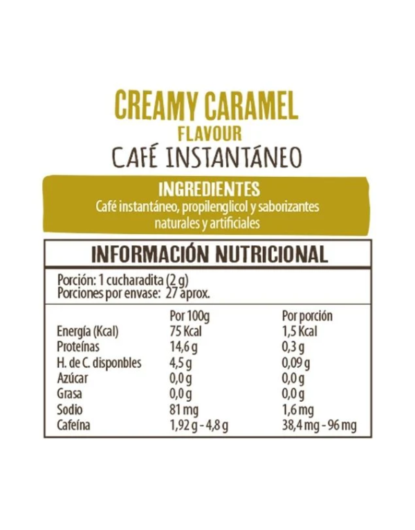 CAFÉ DESCAFEINADO CREAMY CARAMELO - SIN GLUTEN, BEANIES 50 G