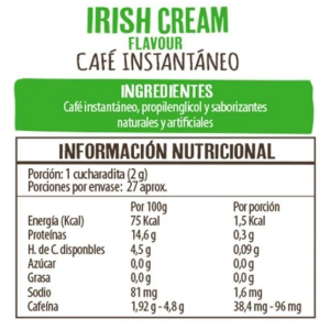 CAFÉ IRISH CREMA – SIN GLUTEN, BEANIES 50 g