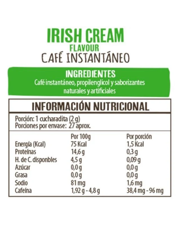 CAFÉ IRISH CREMA - SIN GLUTEN, BEANIES 50 G