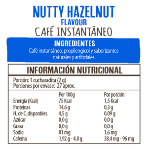 CAFÉ NUTTY HAZELNUT – SIN GLUTEN, BEANIES 55 g