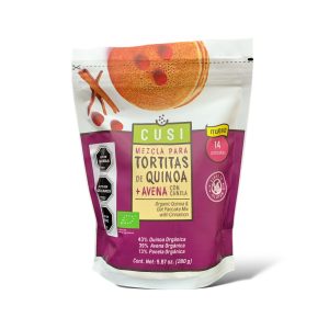 PRE-MEZCLA PANQUEQUES QUINOA AVENA CANELA SIN GLUTEN, CUSI 300 g