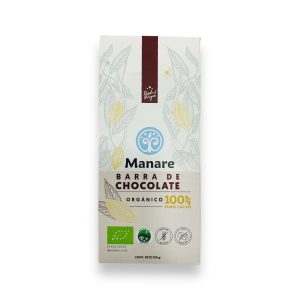 CHOCOLATE ORGÁNICO 100% CACAO, MANARE – 100 g