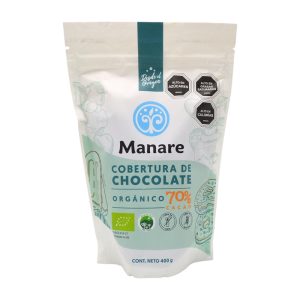 COBERTURA CHOCOLATE 70% CACAO, MANARE 400 g