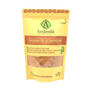 HARINA DE ALGARROBA SIN GLUTEN, AMBROSIA 400 g