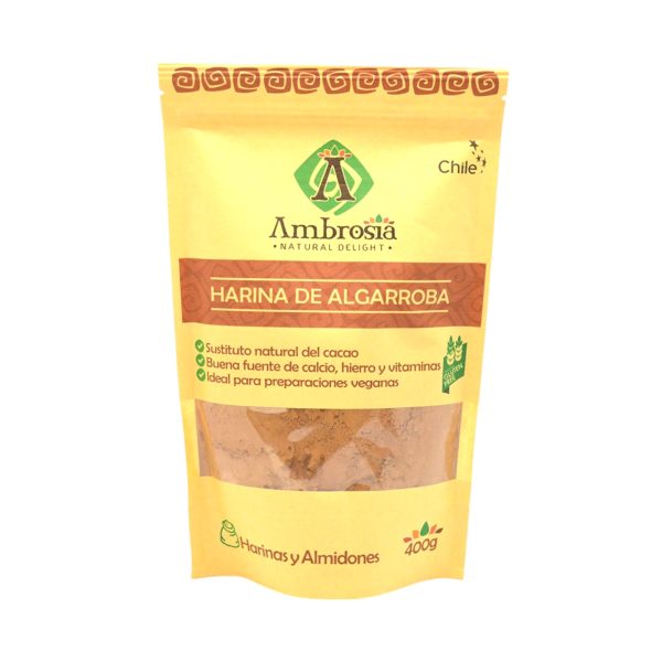 HARINA DE ALGARROBA SIN GLUTEN, AMBROSIA 400 g