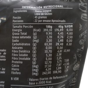 AVENA INTEGRAL SIN GLUTEN, THE POWER OF FOOD – 1 Kg