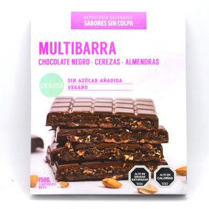 MULTIBARRA CIRUELA CHOC. NEGRO CEREZA ALMENDRA, SIN CULPA 140 g