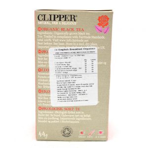 TÉ NEGRO ORGÁNICO, CLIPPER 20 BOLSAS