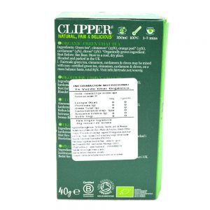 TÉ VERDE CHAI, CLIPPER 20 BOLSAS