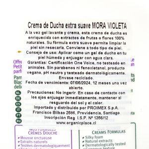 CREMA DE DUCHA MORA VIOLETA EXTRASUAVE, LE PETIT 250 ml