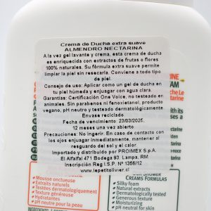 CREMA DE DUCHA ALMENDRA NECTARINA EXTRASUAVE, LE PETIT 250 ml