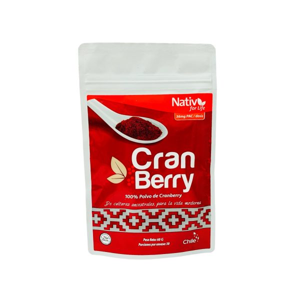 CRAMBERRIES ORGÁNICO EN POLVO, NATIV FOR LIFE 60 g