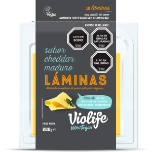 QUESO VEGANO LAMINADO CHEDDAR VIOLIFE 200 g