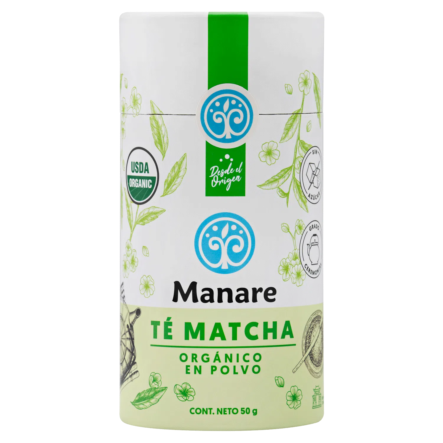 TÉ MATCHA ORGÁNICO EN POLVO, MANARE 50 G