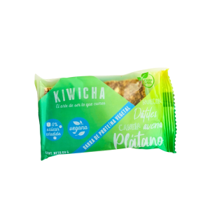 BARRA DE CEREAL PLÁTANO – SIN AZÚCAR Y VEGANA, KIWICHA 60 g