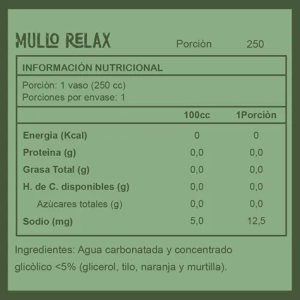 AGUA HERBAL RELAX MULLO 250 cc