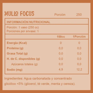 AGUA HERBAL FOCUS MULLO 250 cc