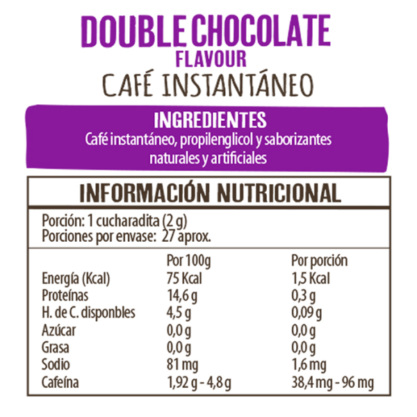 CAFÉ DOBLE CHOCOLATE - SIN GLUTEN, BEANIES 55 G